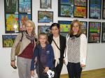 Instruktor Anna Bureś, Ola Piasecka, Ewelina i Monika Żukowskie na otwarciu wystawy BCEK w Warszawie