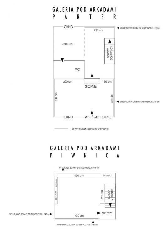 Plan Galerii Pod Arkadami