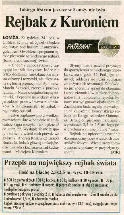 Gazeta Współczesna - 16-18 lipca 2004 r.