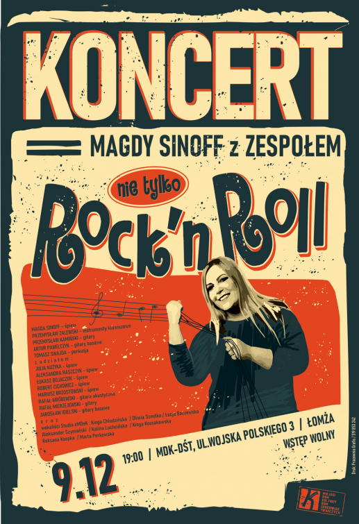 NIE TYKLKO ROCK & ROLL / Koncert MAGDY SINOFF z ZESPOŁEM